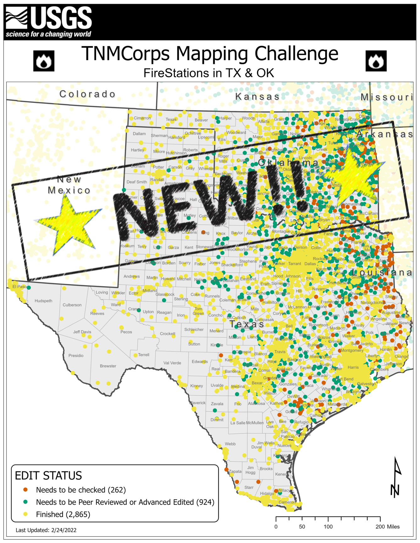 TNMCorps Mapping Challenge: Fire Stations in TX OK NEW