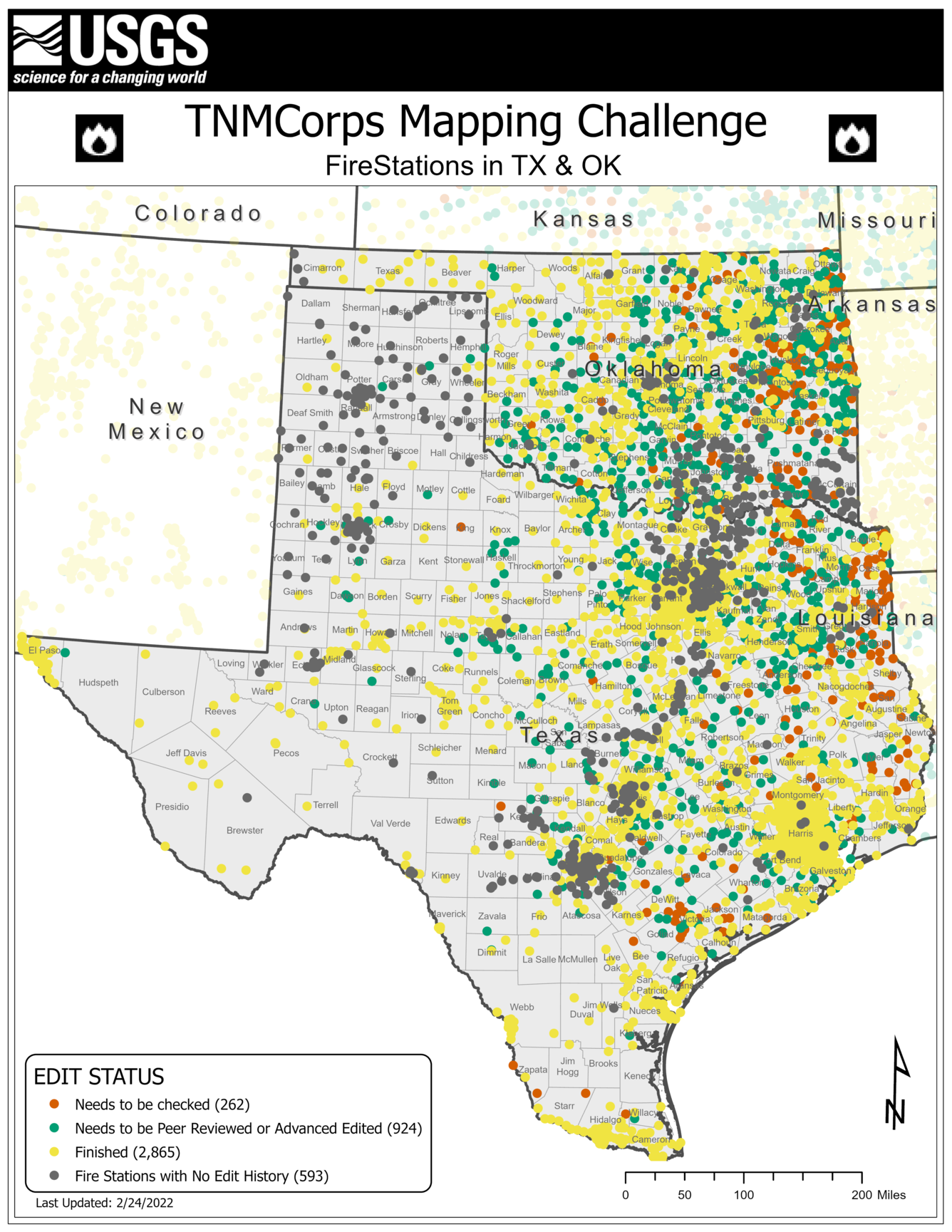 TNMCorps Mapping Challenge: Fire Stations in TX OK 02/24/22 NoEditHistory