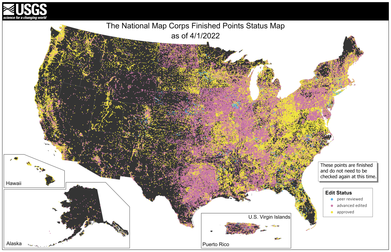 TNMCorps Status Map: Finished Points as of 04/01/2022