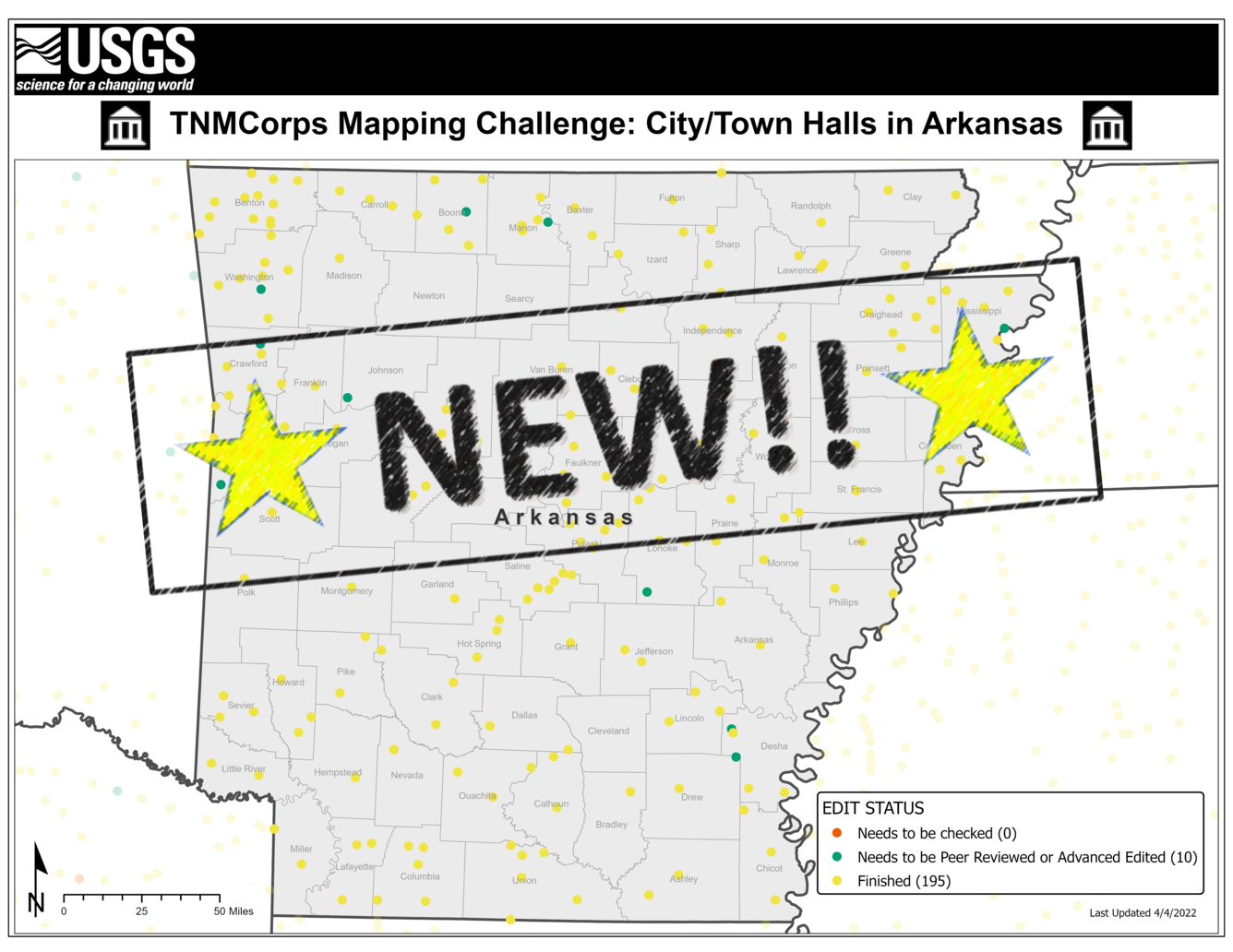 TNMCorps Mapping Challenge: City/Town Halls in Arkansas (04/05/22) NEW