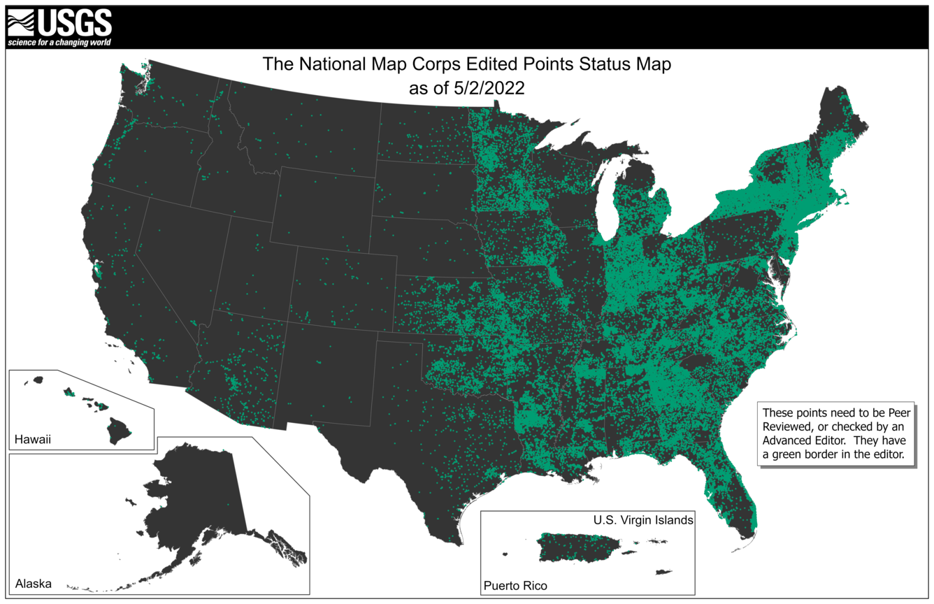 TNMCorps Status Map: Standard Edited Points as of 05/02/2022