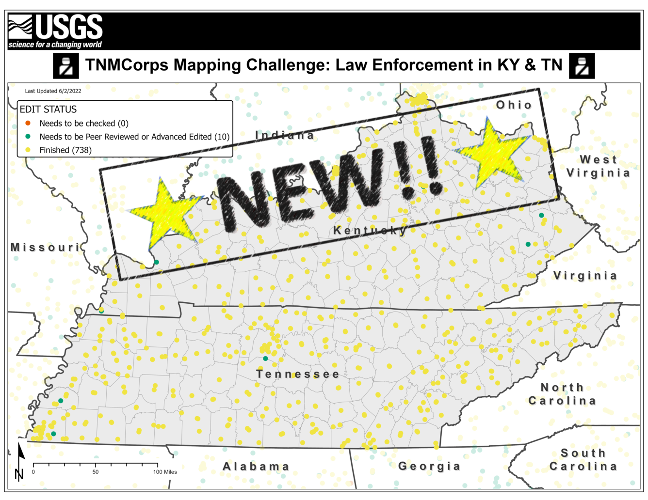 TNMCorps Mapping Challenge: Law Enforcement in Kentucky & Tennessee (06/02/22) NEW
