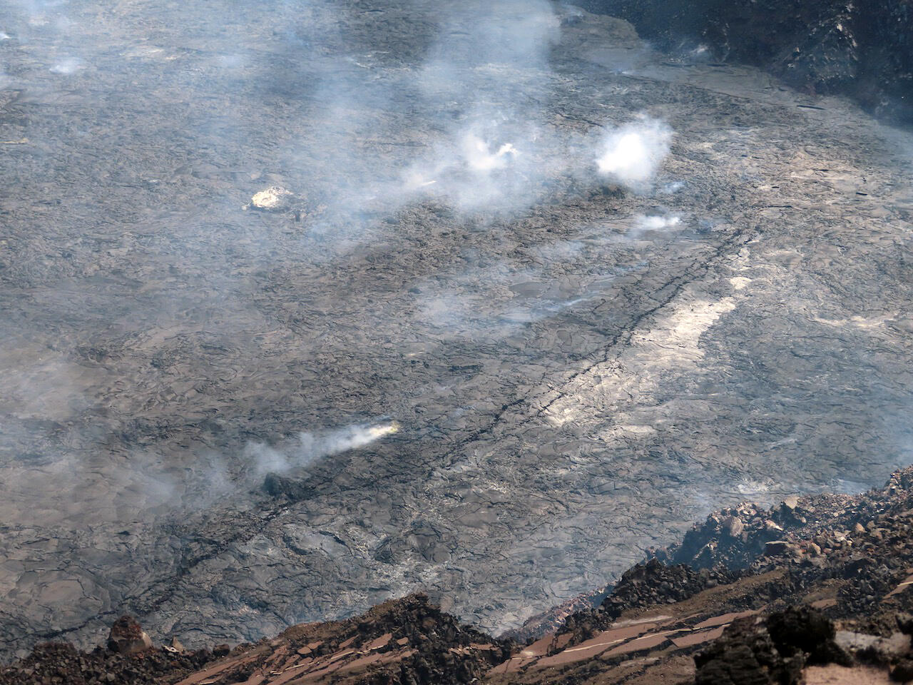 Color photograph of crater floor