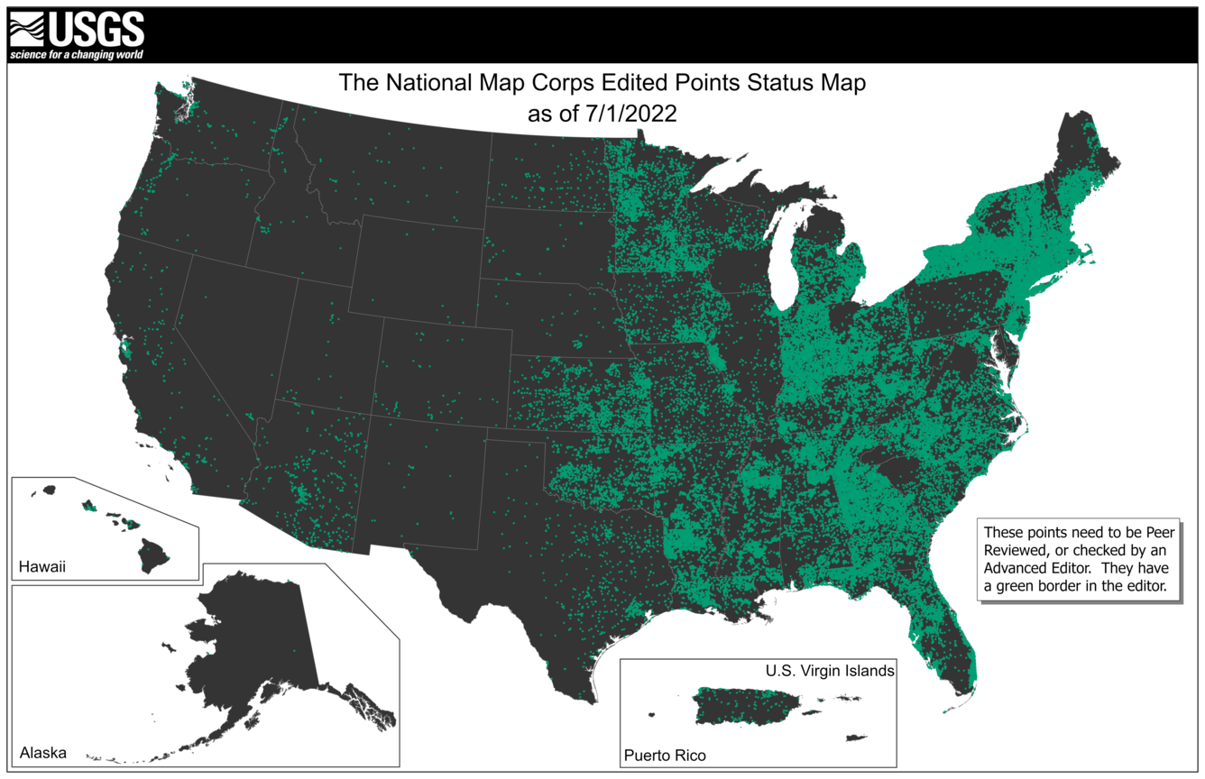 TNMCorps Status Map: Standard Edited Points as of 07/01/2022