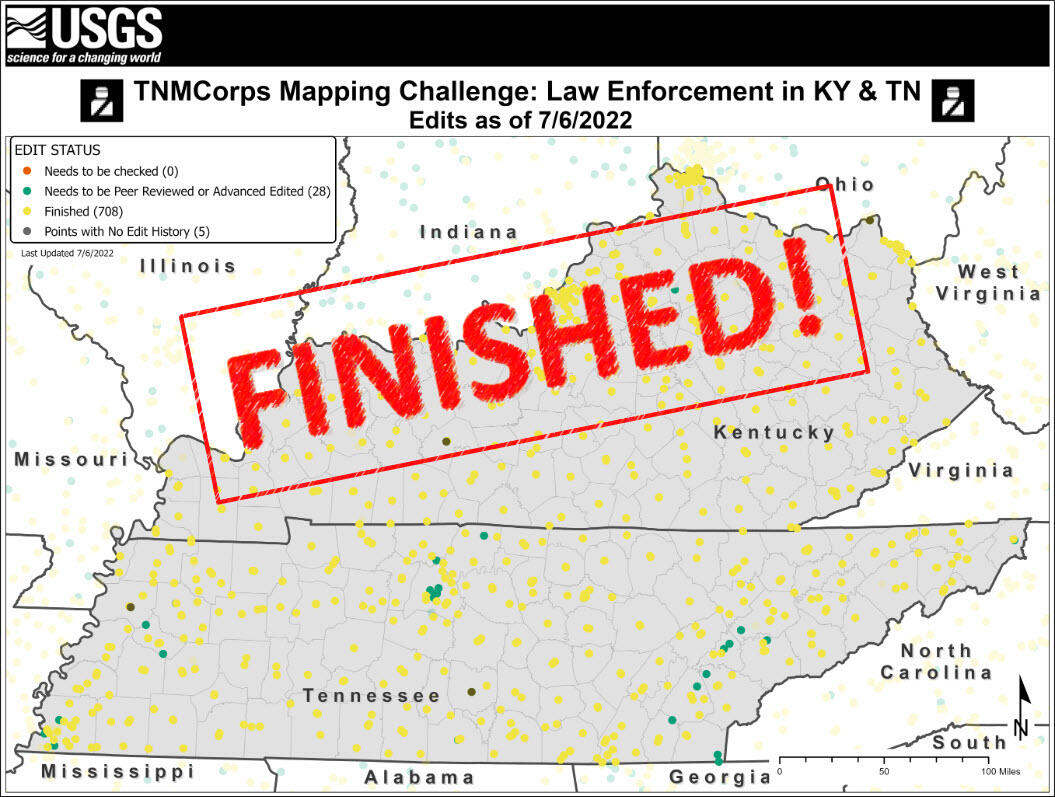 TNMCorps Mapping Challenge: Law Enforcement in Kentucky and Tennessee (07/06/22) FINISHED