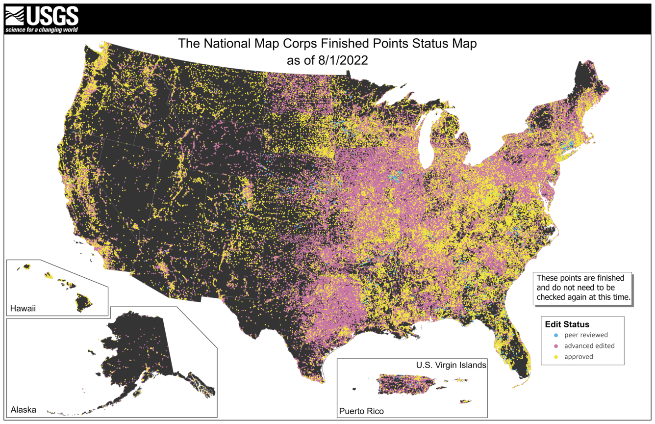 TNMCorps Status Map: Finished Points as of 08/01/2022