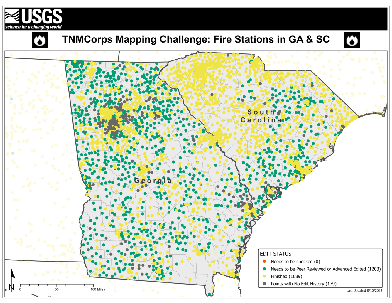 TNMCorps Mapping Challenge: Fire Stations with No Edit History in Georgia and South Carolina (08/10/2022) 