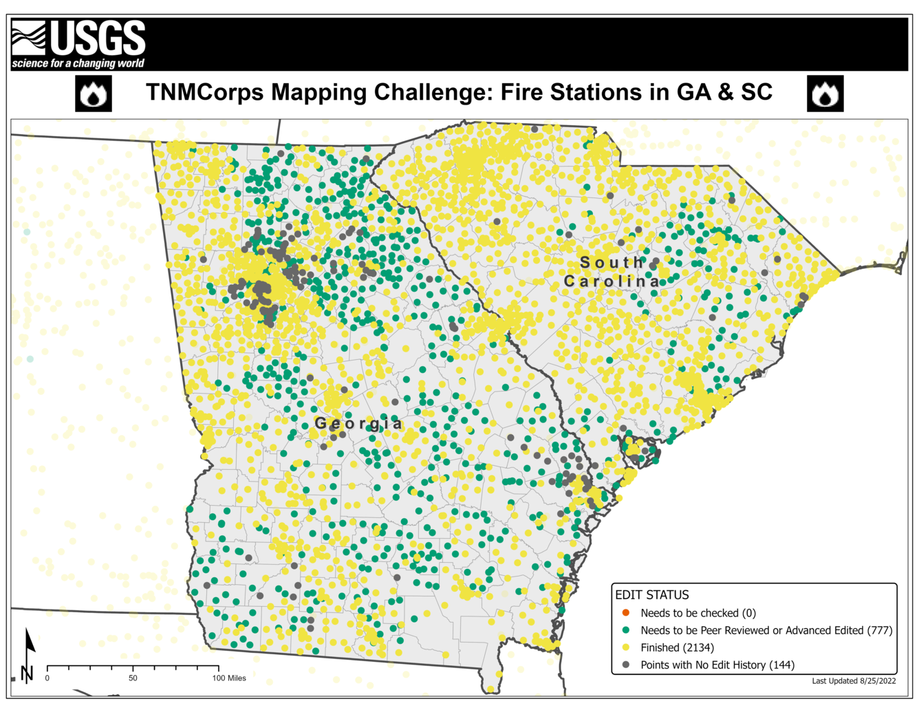 TNMCorps Mapping Challenge: Fire Stations with No Edit History in Georgia and South Carolina (08/25/2022) 