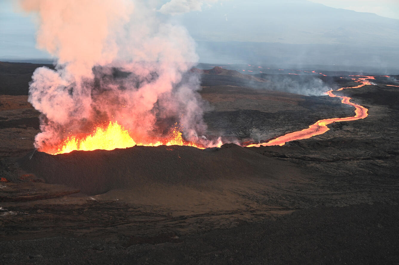 Color photograph of volcanic vent