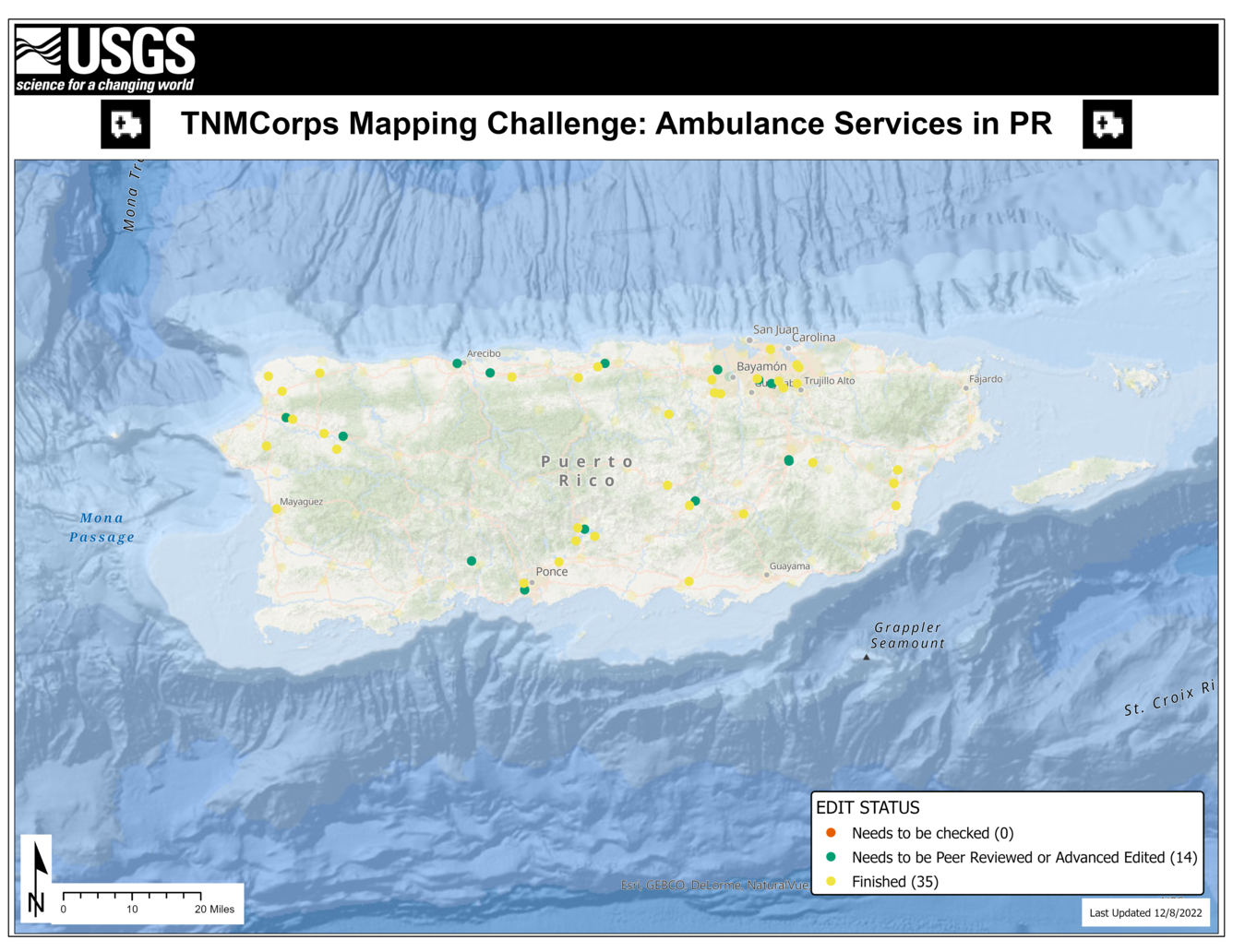 TNMCorps Mapping Challenge: Ambulances in Puerto Rico (12/08/22)