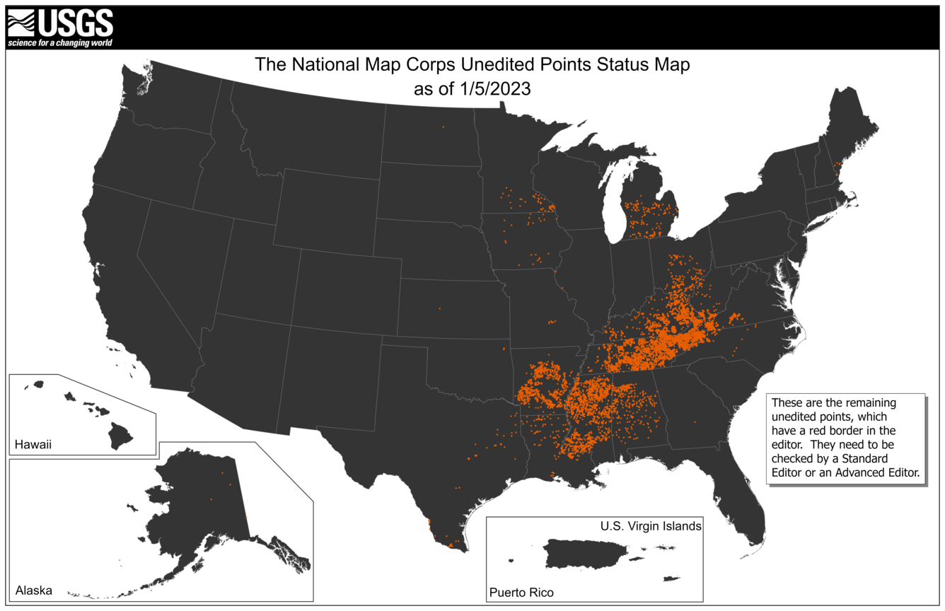 TNMCorps Status Map: Unedited Points as of 1/05/2023