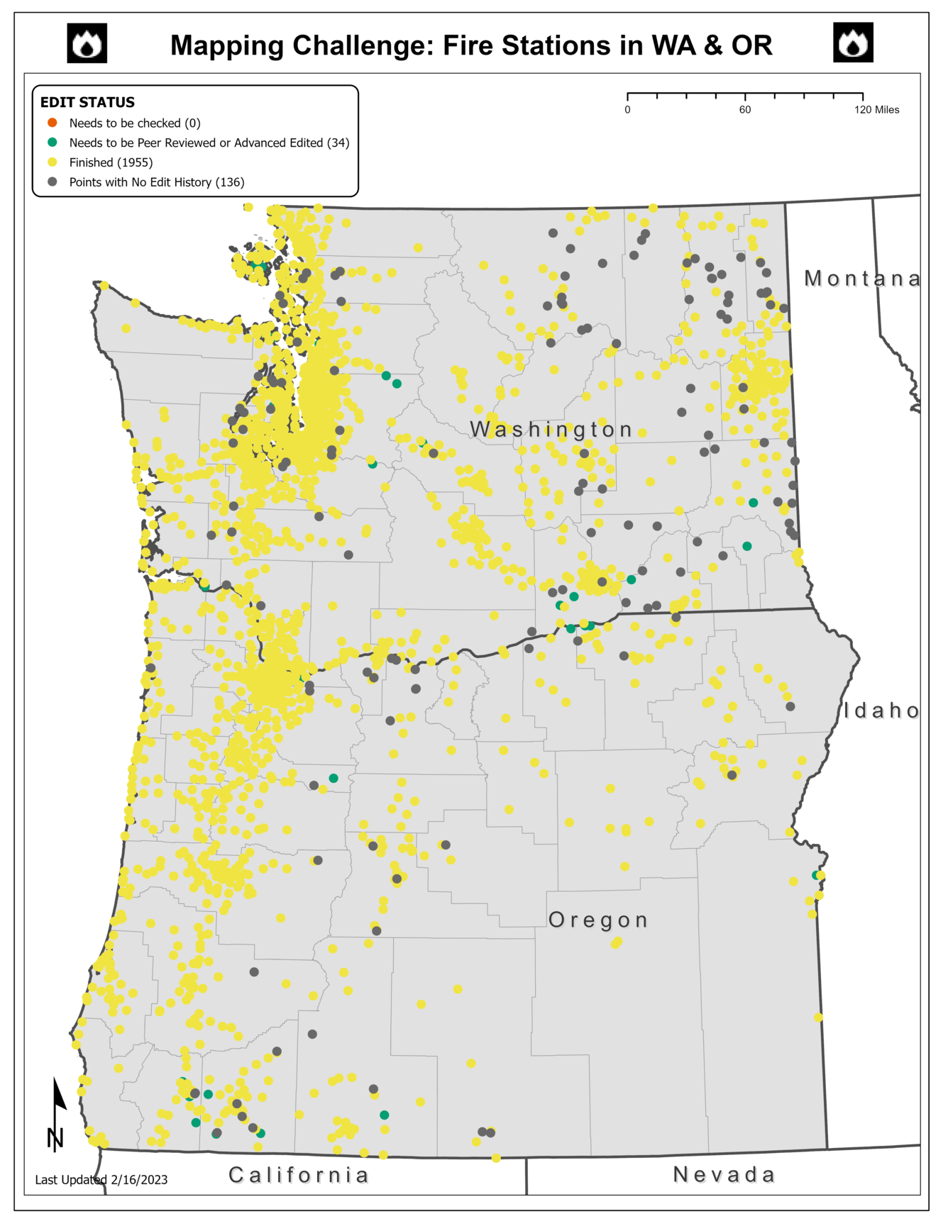 TNMCorps Mapping Challenge: Fire Stations with No Edit History in Washington and Oregon (02/16/2023) 