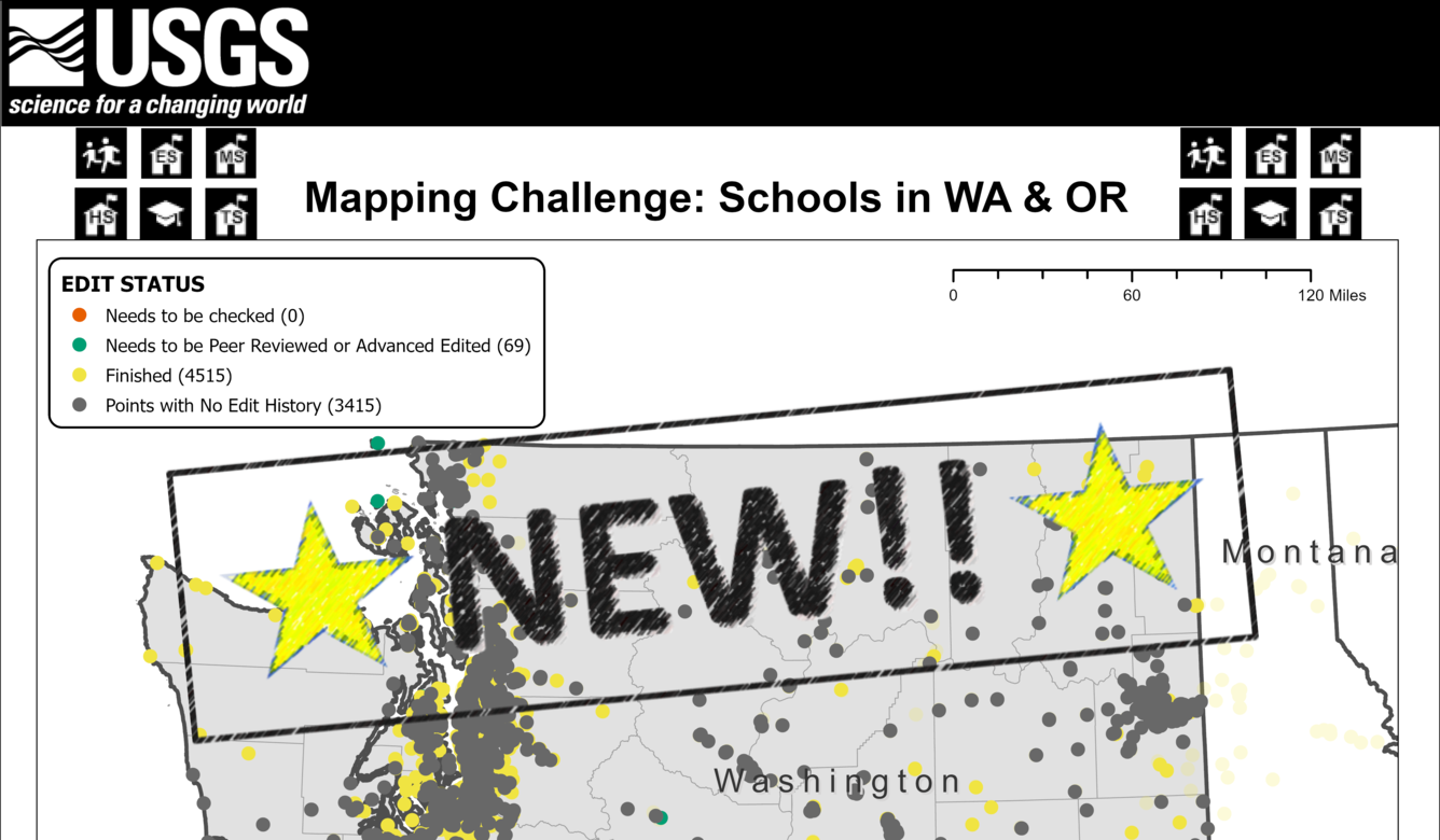 NEW TNMCorps Mapping Challenge for Schools in Washington and Oregon! 