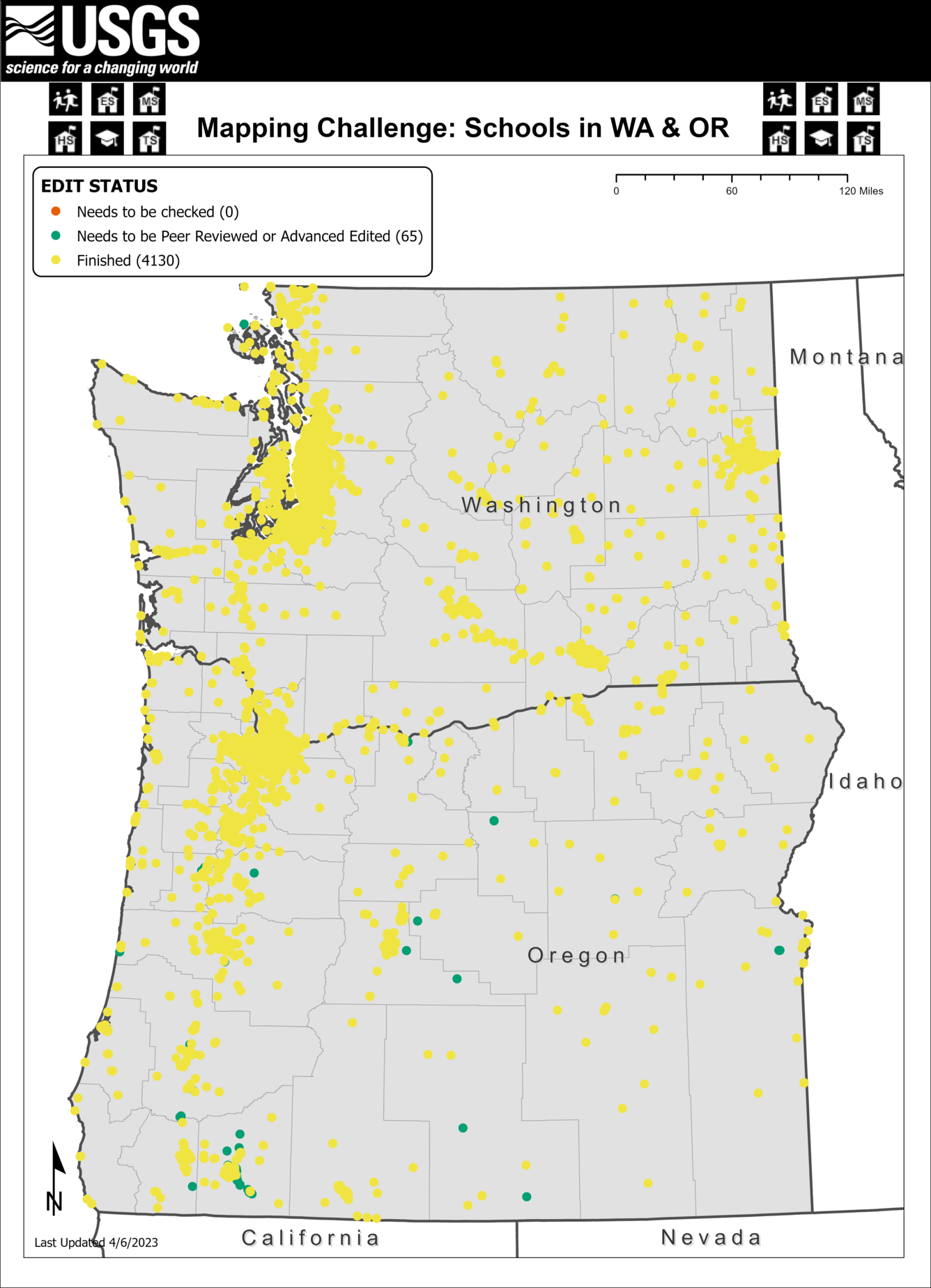 TNMCorps Mapping Challenge: Schools in Washington and Oregon (04/06/2023)