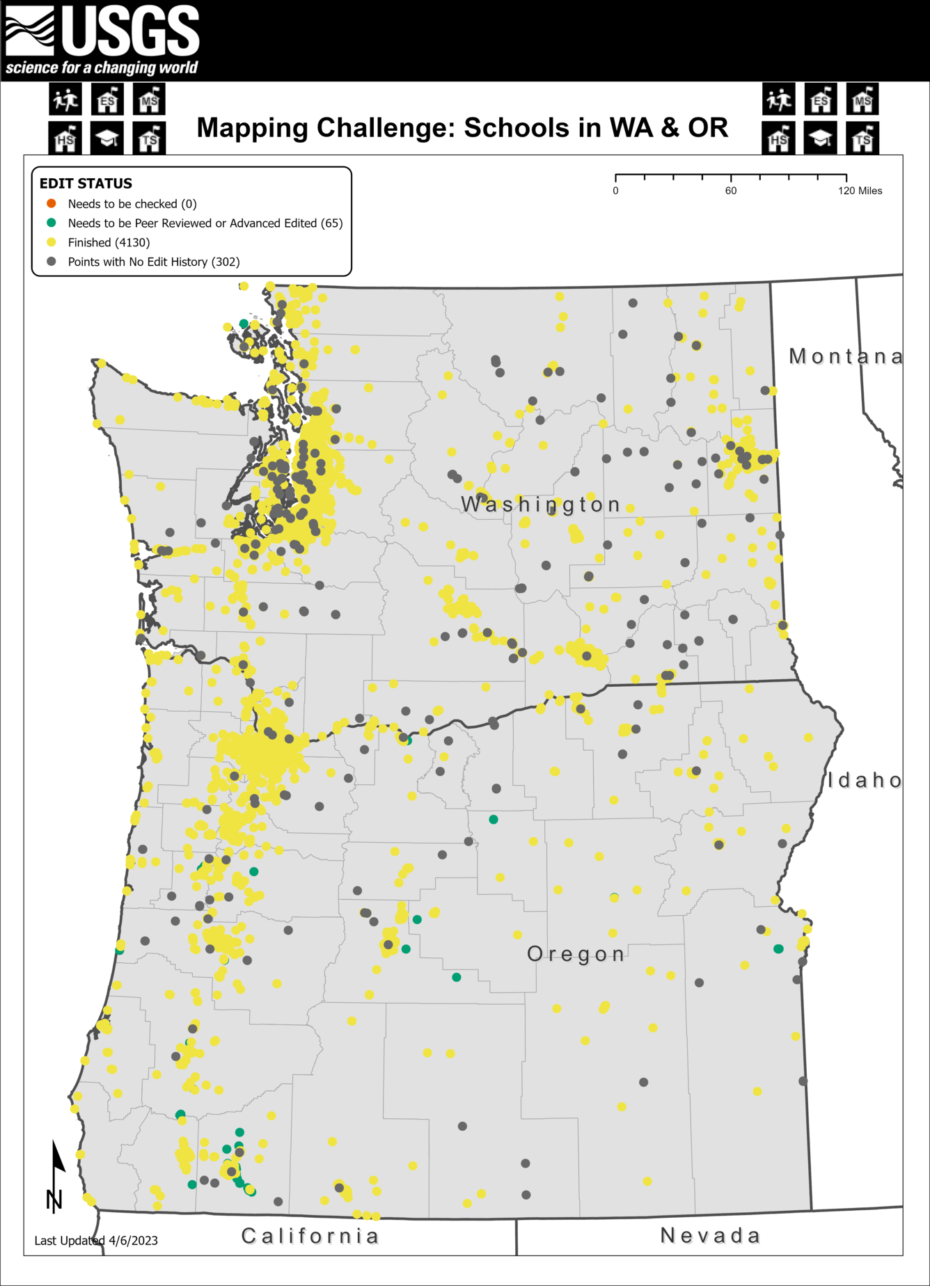 TNMCorps Mapping Challenge: Schools with No Edit History in Washington and Oregon (04/06/2023)