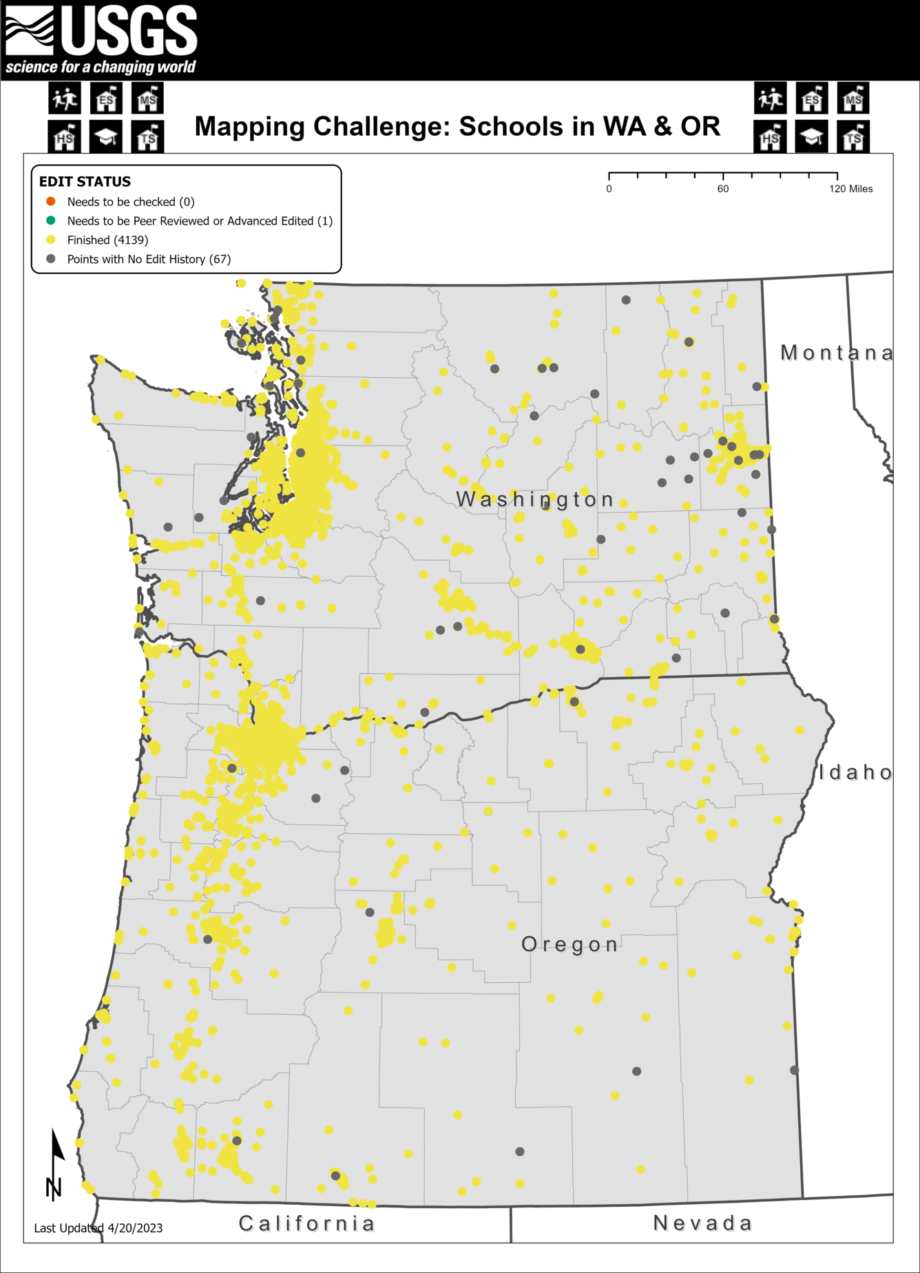 TNMCorps Mapping Challenge: Schools with No Edit History in Washington and Oregon (04/20/2023)