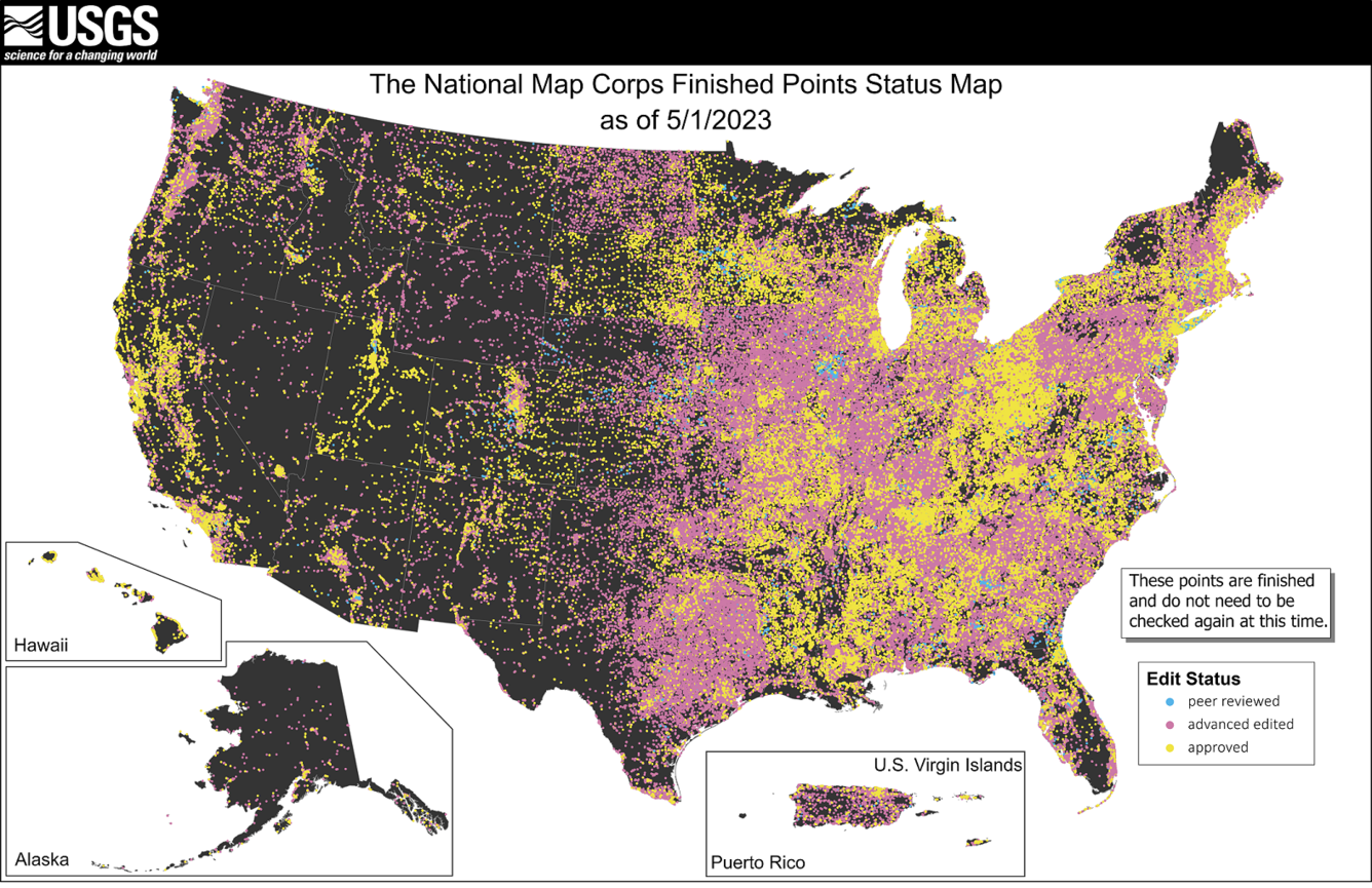 TNMCorps Status Map: Finished Points as of 5/01/2023