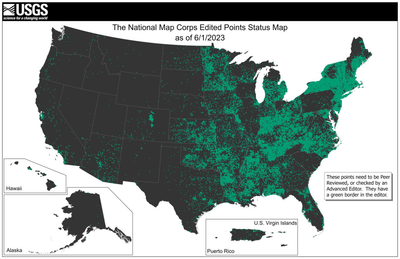 TNMCorps Status Map: Standard Edited Points as of 6/01/2023