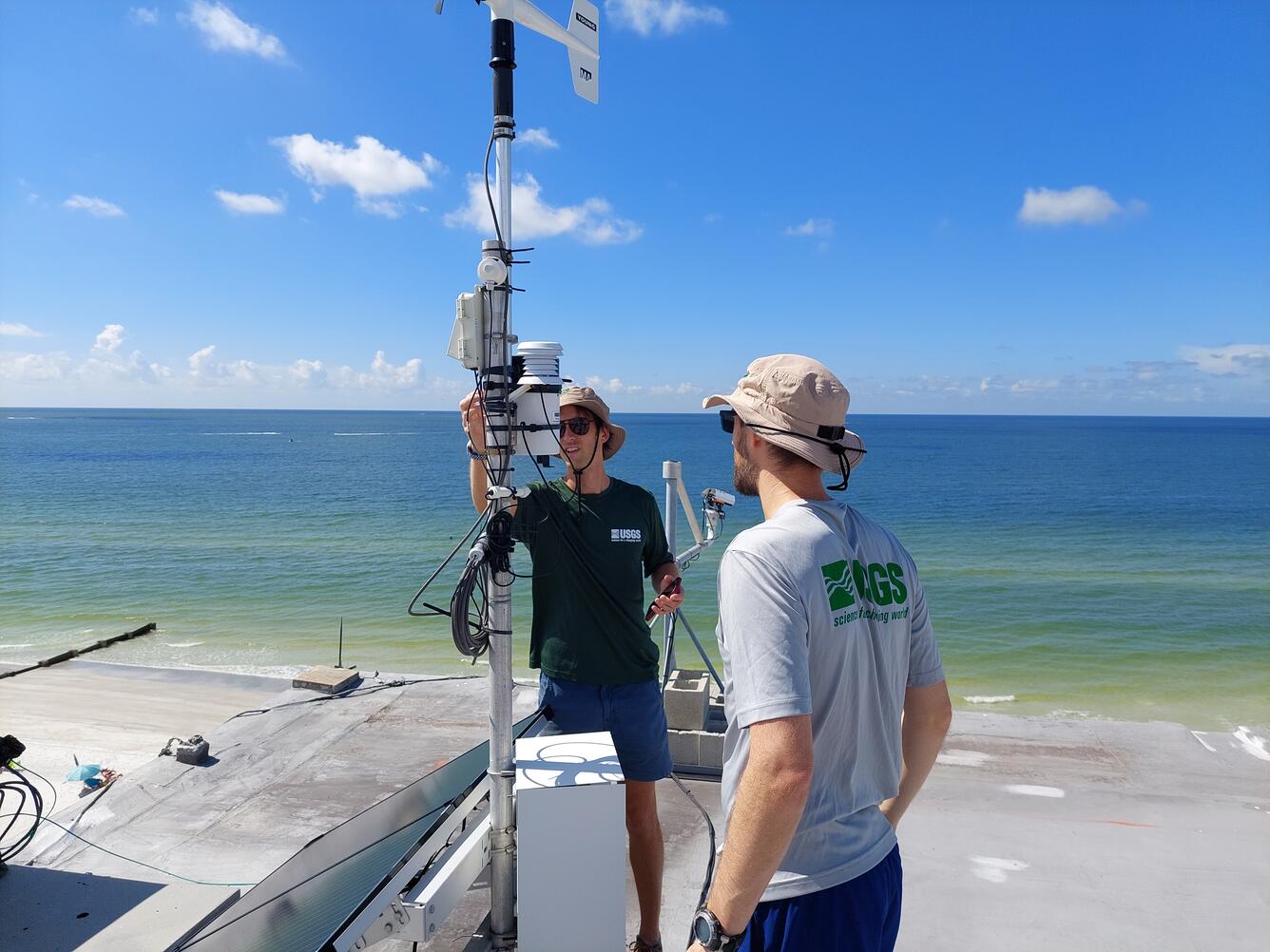 USGS work on beach cam