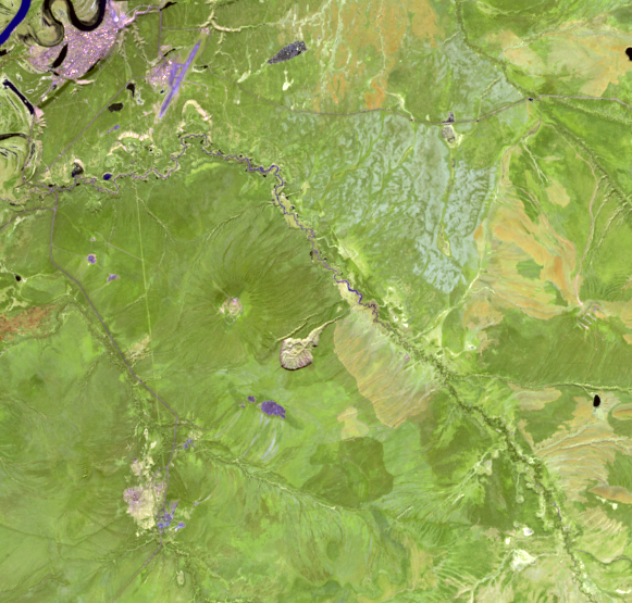 2024 Landsat Image of Batagaika Crater