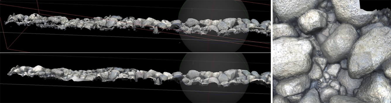 Three-Dimensional Reconstruction of Riverbed Data