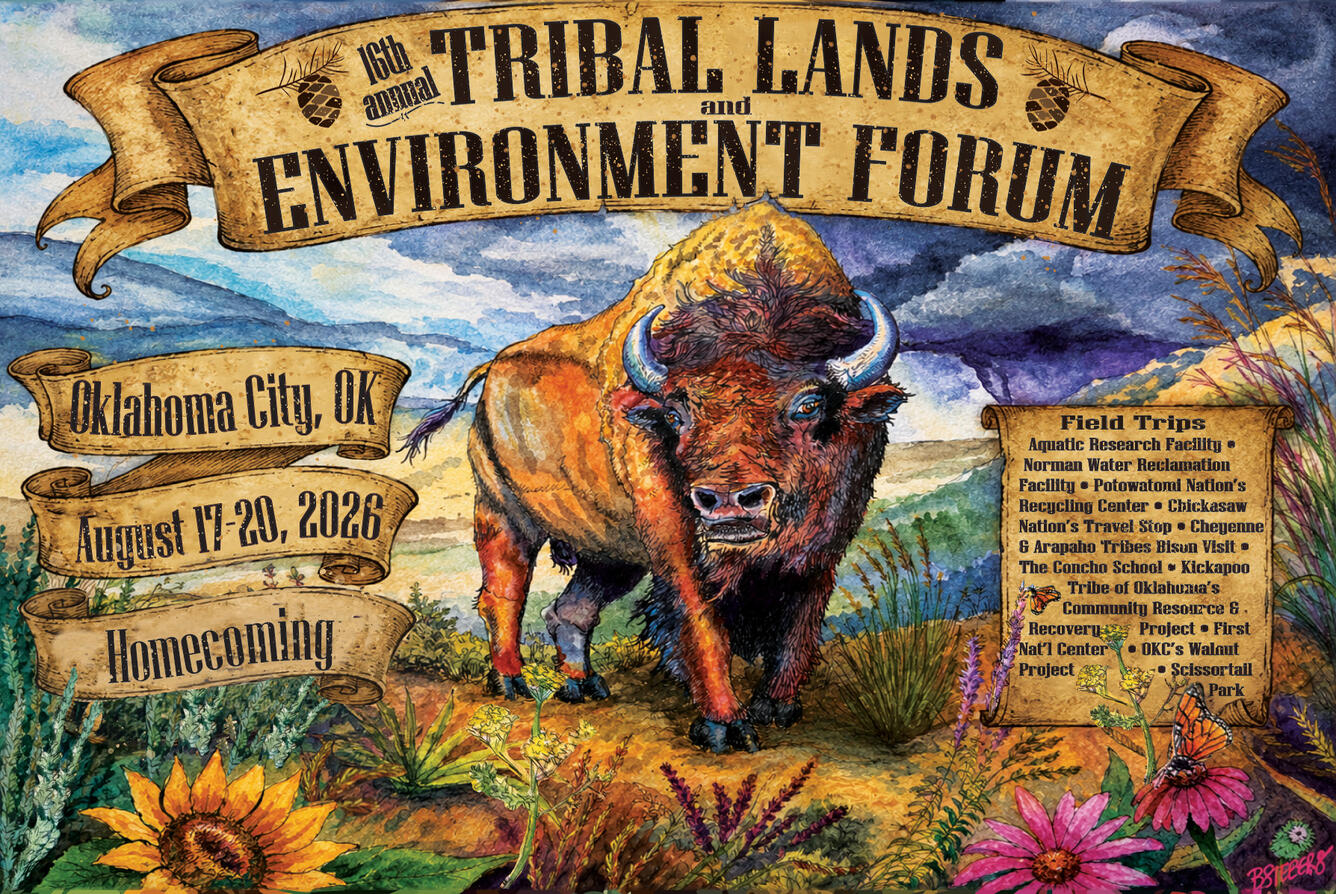 Watercolor painting of a bison on a prairie with culturally significant prairie plant species in the foreground