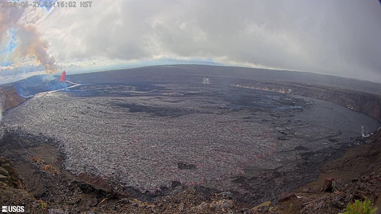 B1cam view of Halemaʻumaʻu eruption episode 50 at the summit of Kīlauea on June 27, 2026