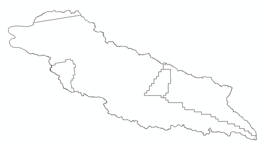 An image showing black lines indicating clipped WESM polygons. 