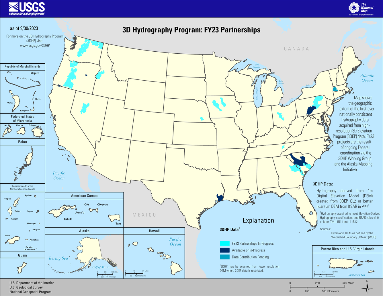 3D Hydrography Program FY23 Partnerships