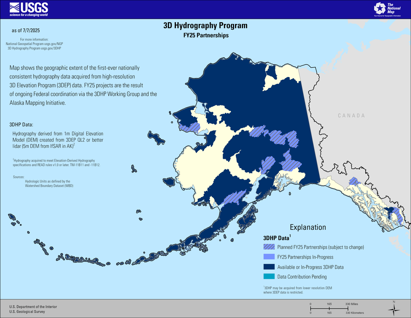 3D Hydrography Program FY25 Partnerships in Alaska