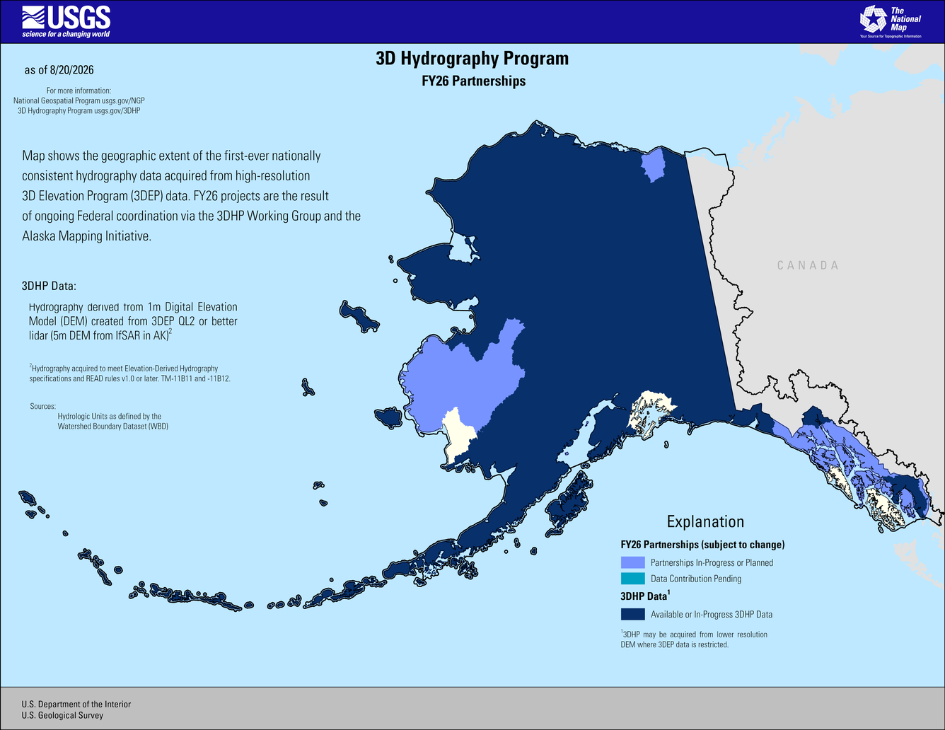 3D Hydrography Program FY26 Partnerships in Alaska