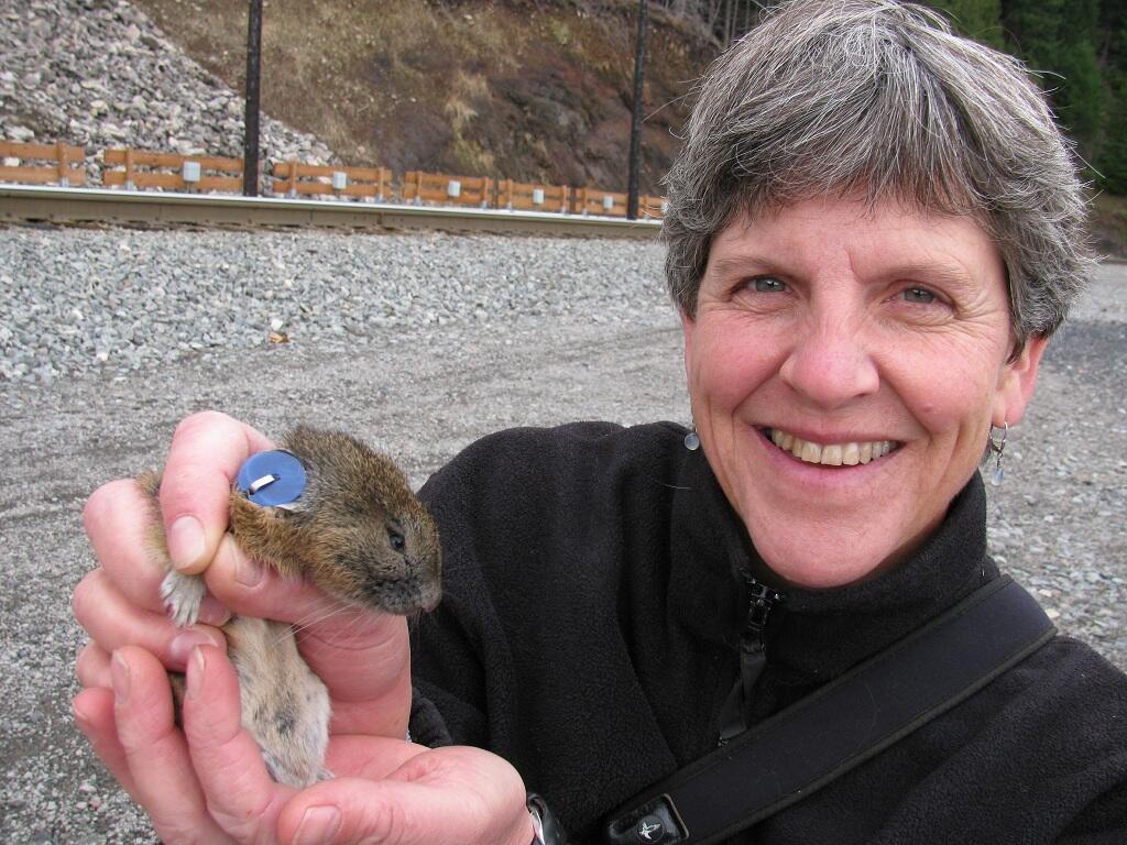 Picture of Joan Hagar holding a Pika