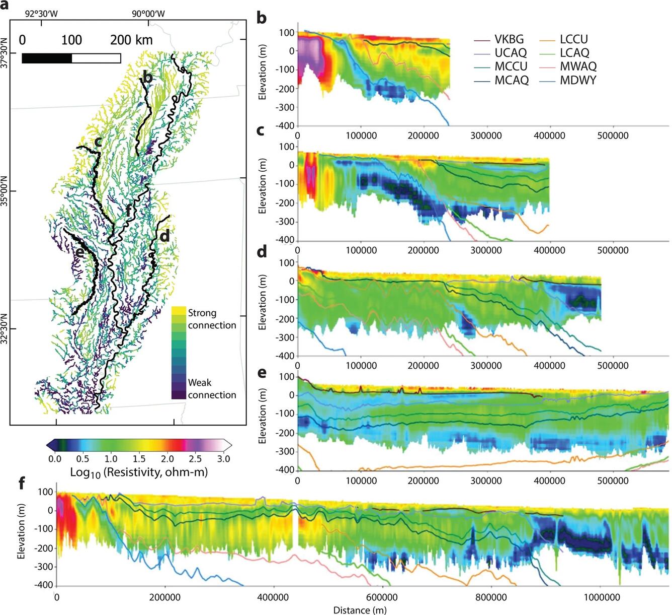Airborne electromagnetic (AEM) survey data collected along the Mississippi River and tributaries