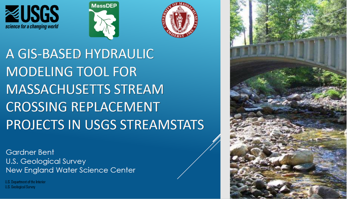 A GIS-Based Hydraulic Modeling Tool for Massachusetts Stream Crossing Replacement Projects in USGS Streamstats - cover page
