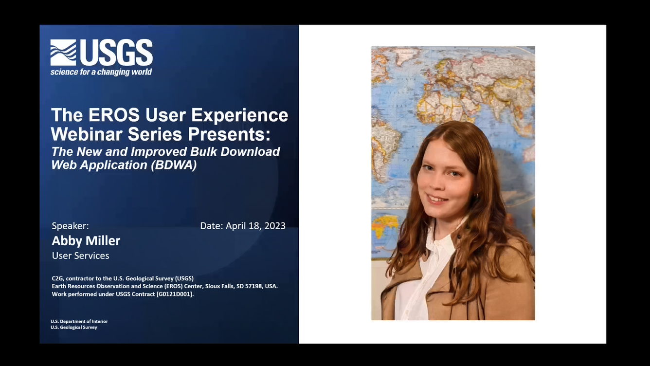 Webinar title slide showing portrait of female presenter