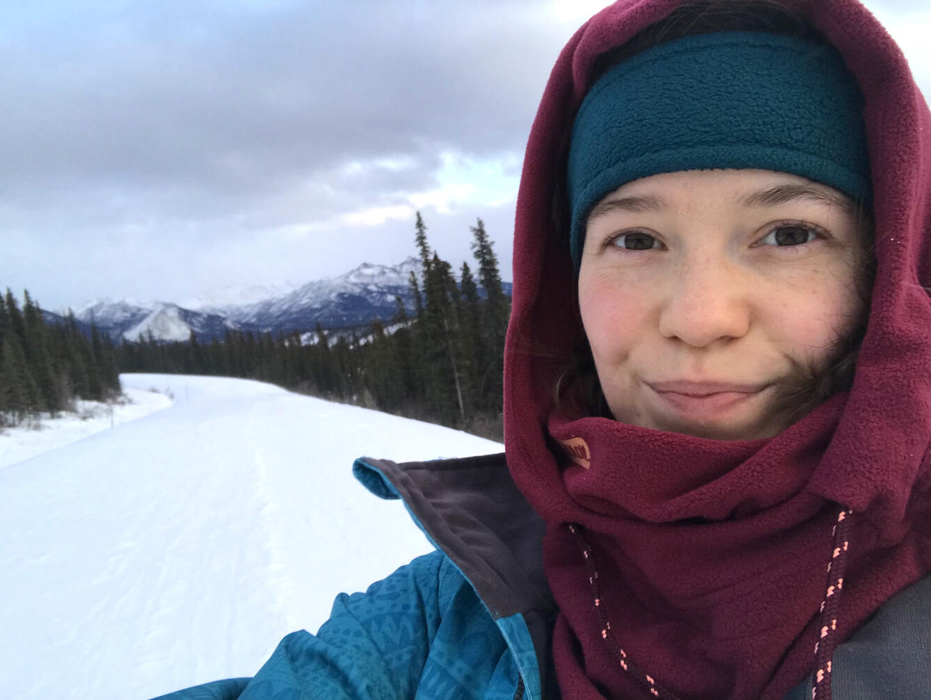 Alena Giesche standing outside in the snow