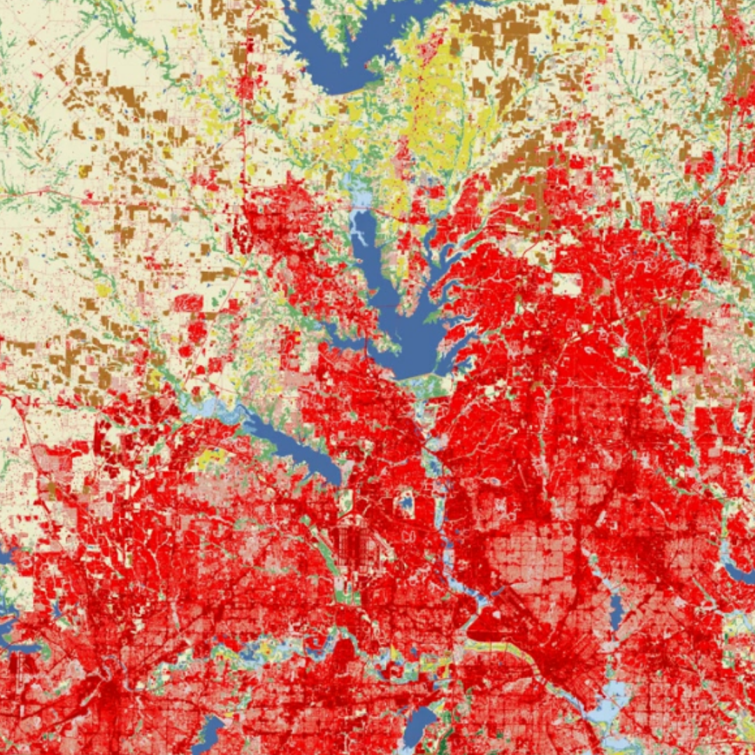 Annual NLCD example for the northern region of the Dallas-Fort Worth metropolitan area