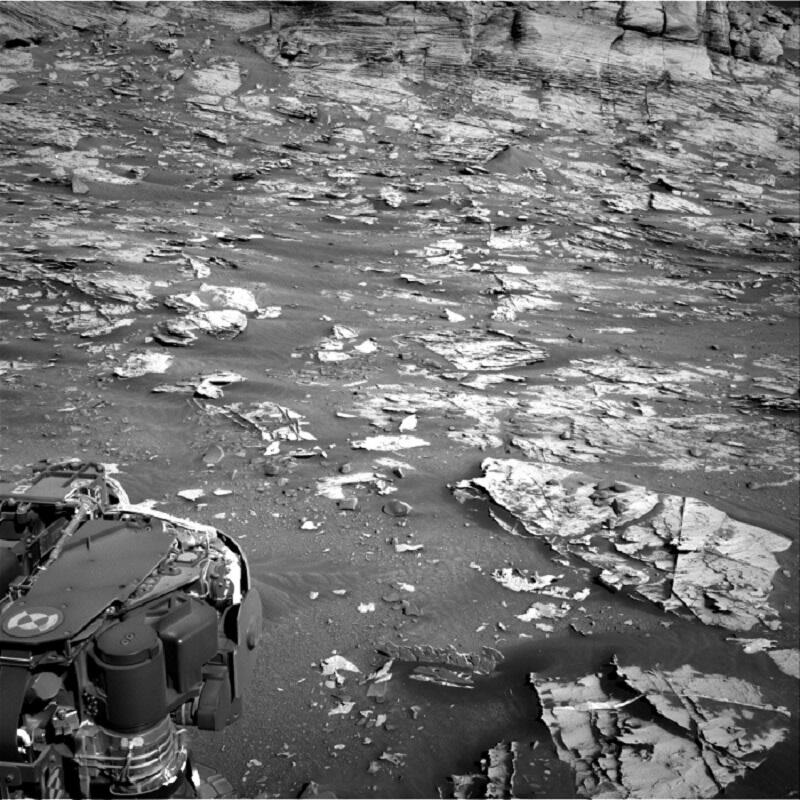 This image was taken by Right Navigation Camera onboard NASA's Mars rover.