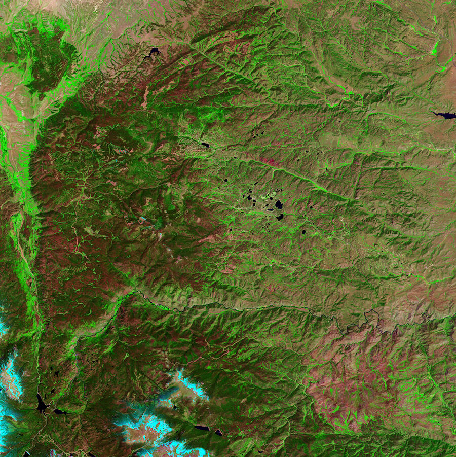 Color Landsat image of Northern Colorado