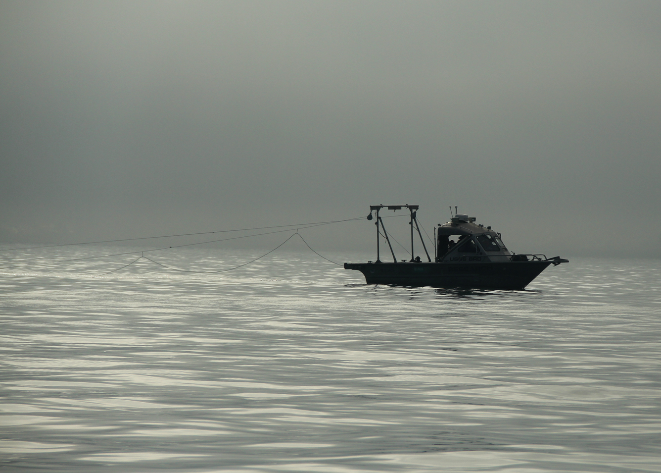 boat on the water during twighlight