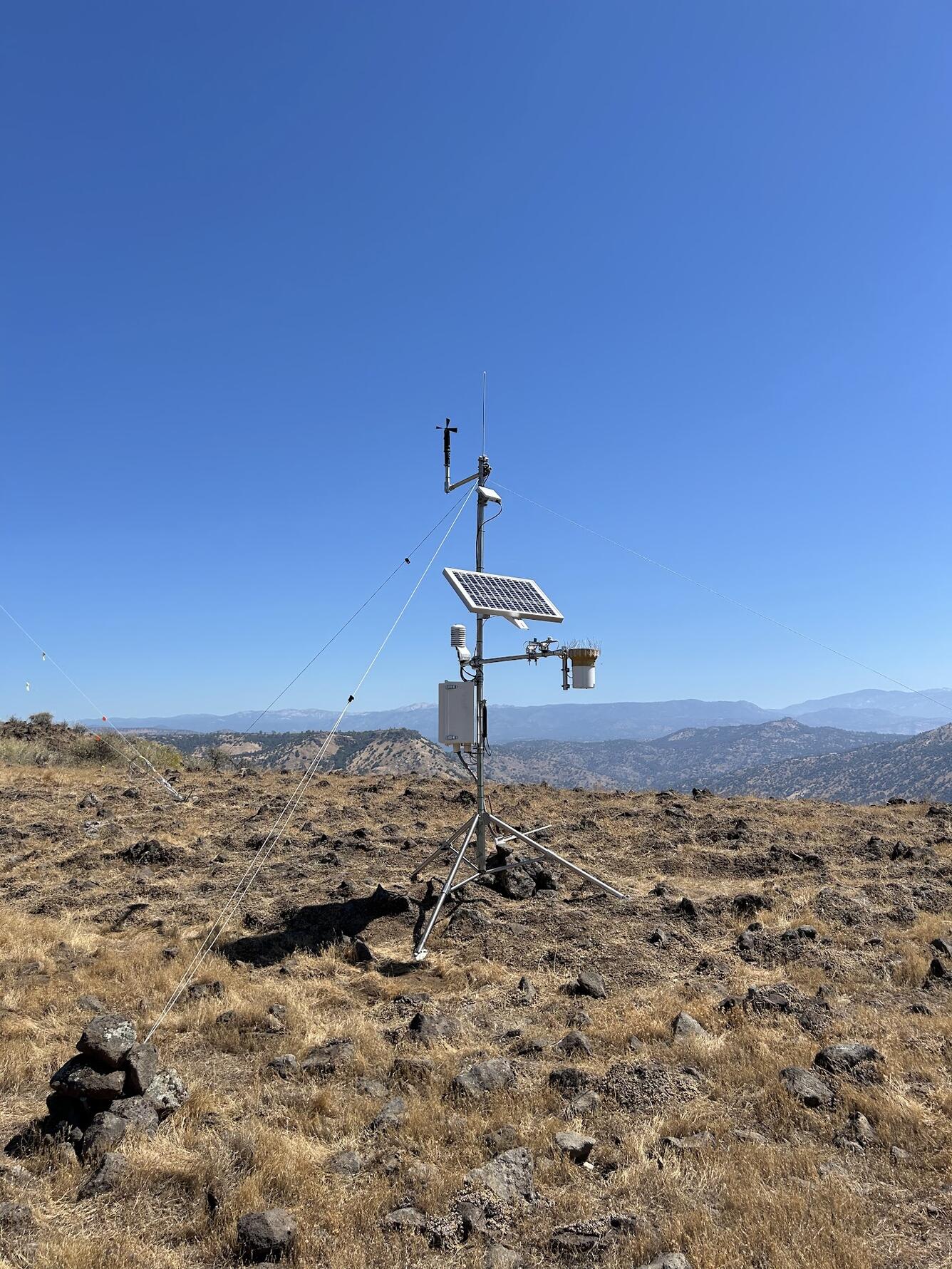 A measuring device on a dry mountain