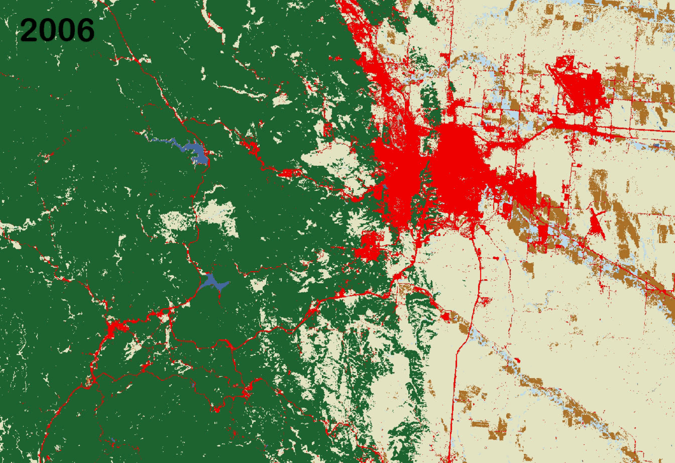 Animation of land change in the Black Hills
