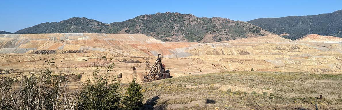 View of mining activity near Butte, MT