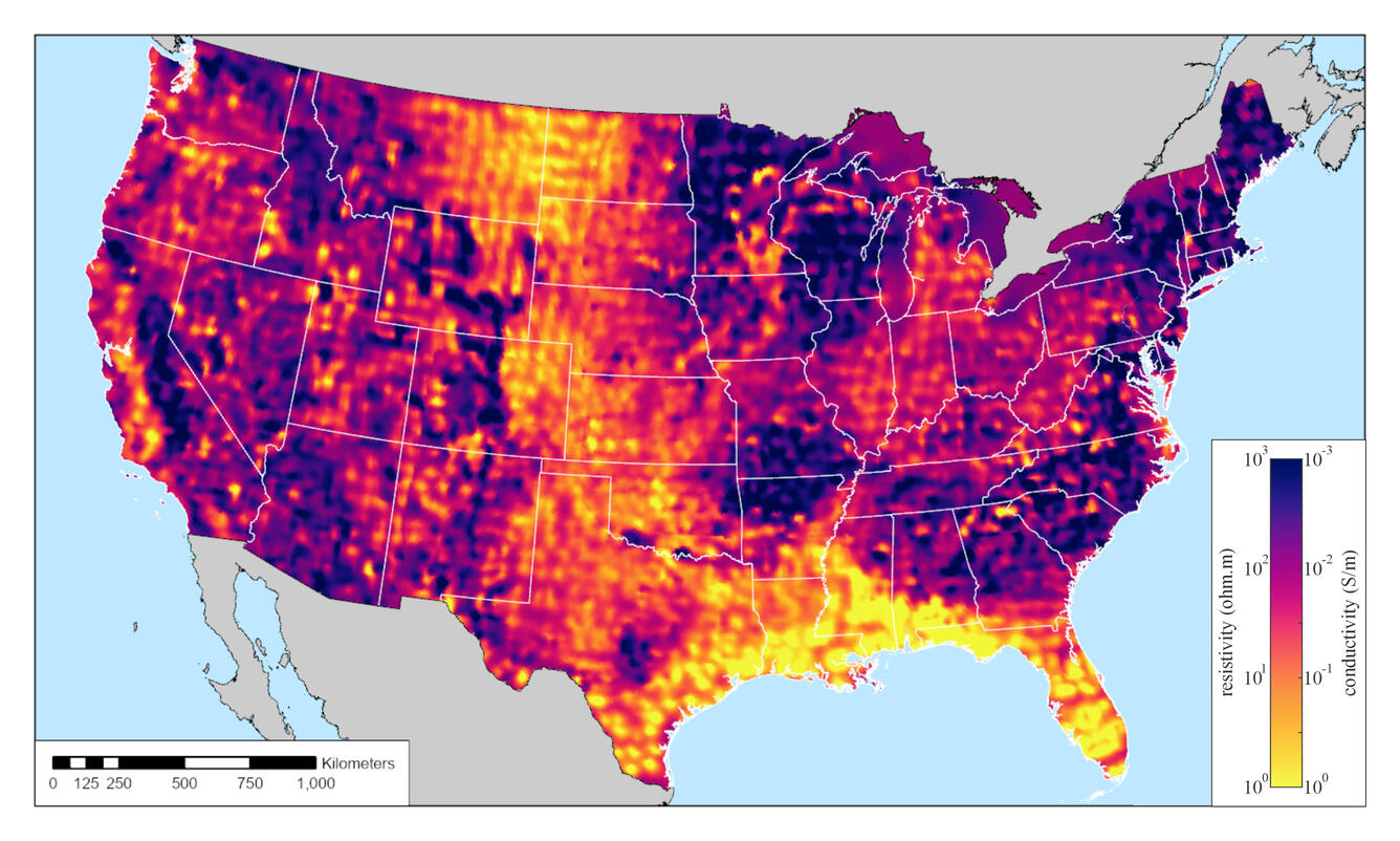 CONUS Electrical resistivity at 2km