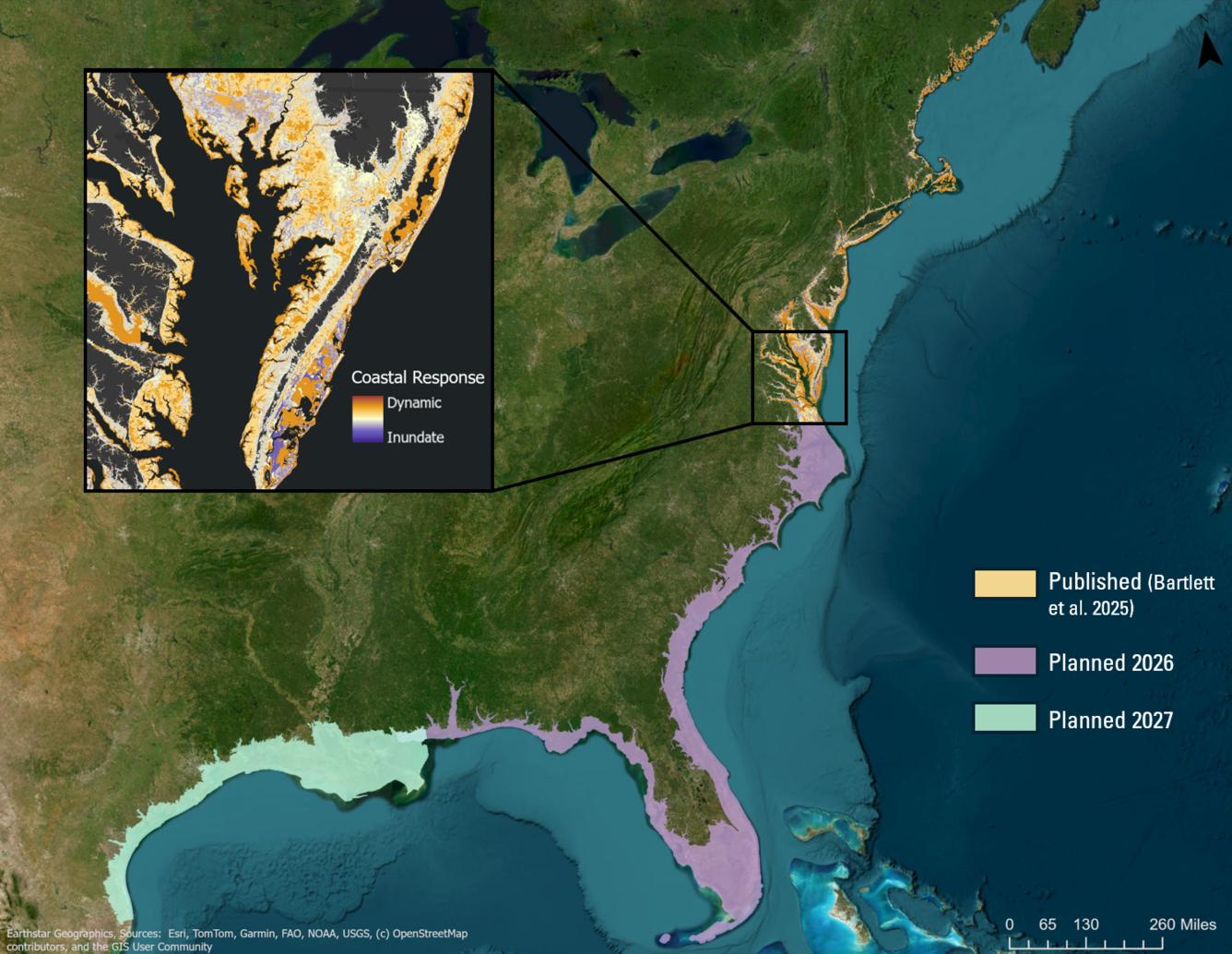 map of southeastern U.S.