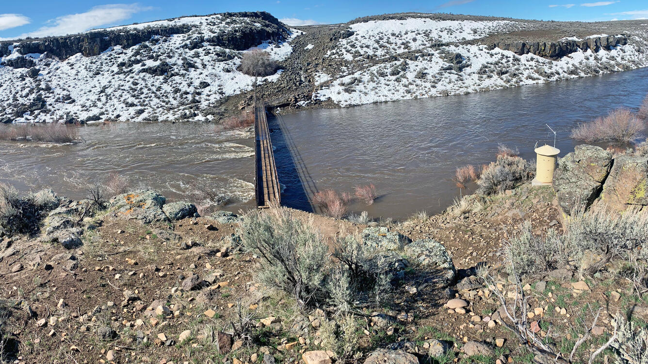 USGS streamgage station 13141500, Camas Creek near Blaine, Idaho