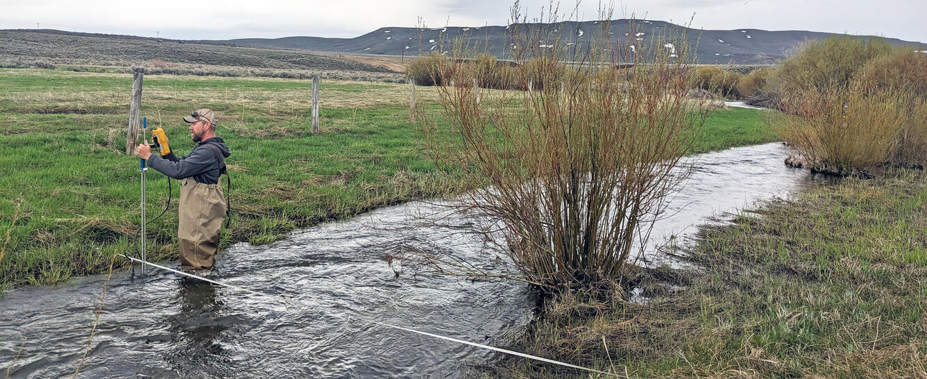 Measuring streamflow on Rock Creek, south-central Idaho