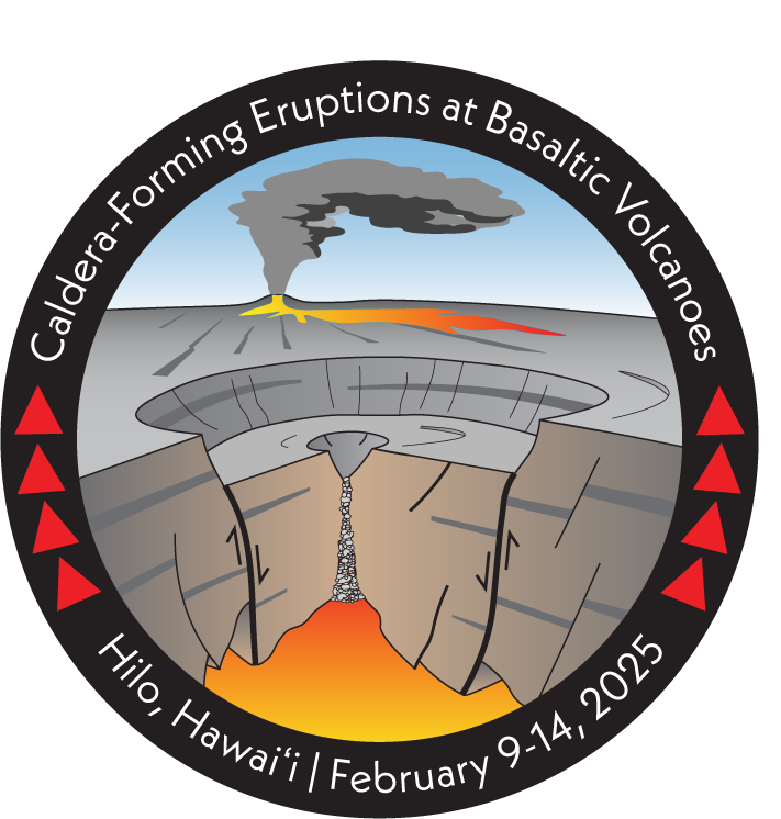 Color graphic of caldera
