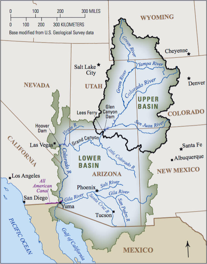 Small map of the Colorado River Basin
