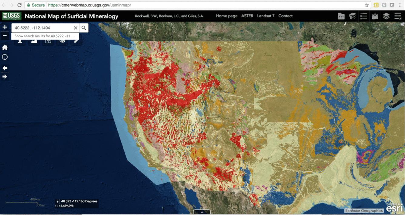 Image shows an animation zooming into an area of the state geologic maps to show the resolution and polygons presented